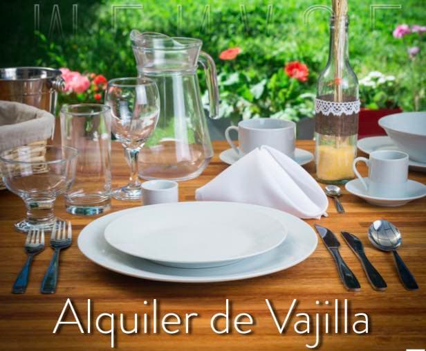 Vajilla - platos, vasos, copas, cubiertos