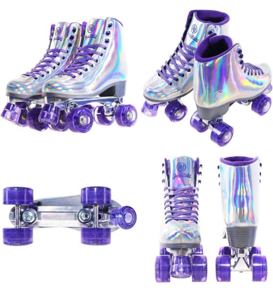 Patines Rollers 4 Ruedas Iridiscentes Holograficos