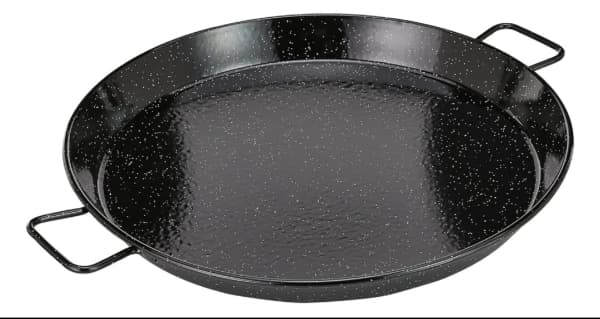 Paellera esmaltada 60cm 20 porciones. Vaello Acero