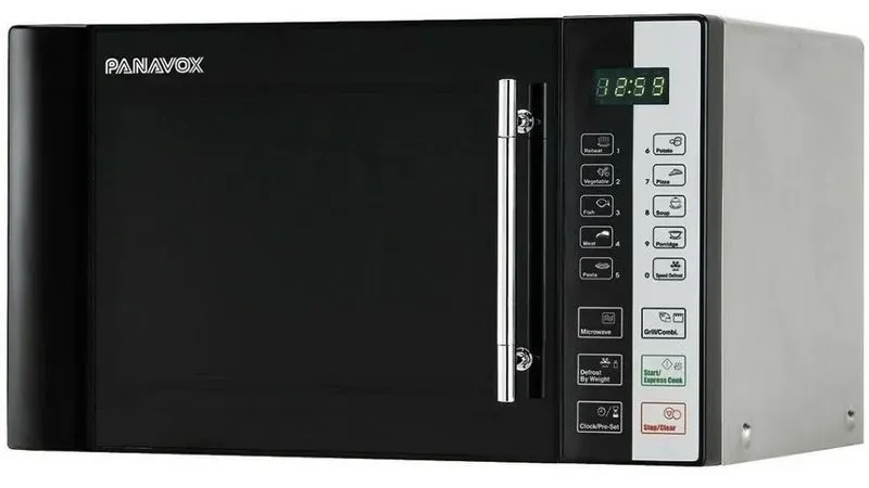 Microondas Grill Panavox Eg9028np-w Negro Y Plateado 28l 220v