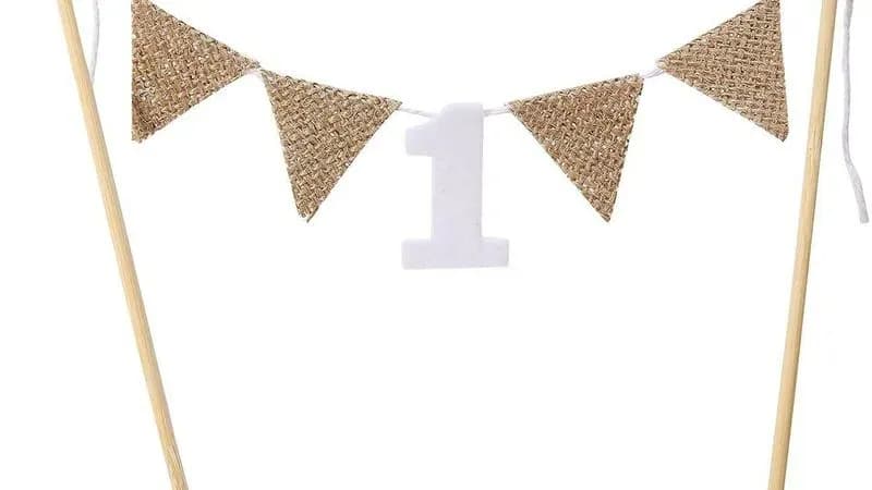 Banderines Con Números 1 Para Fiesta De Cumpleaños De Primer Año