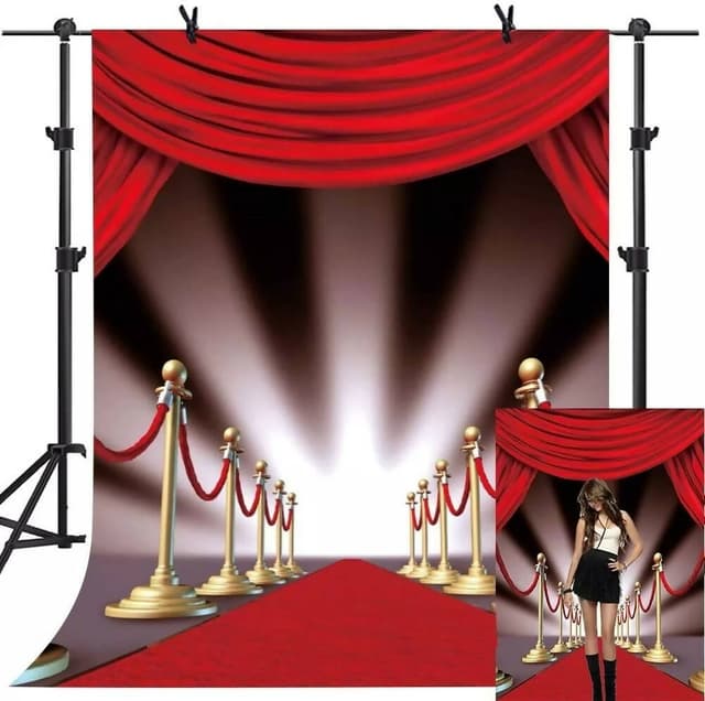 Telón De Fondo Vinilo Red Carpet Hollywood 150x215 — foto 2