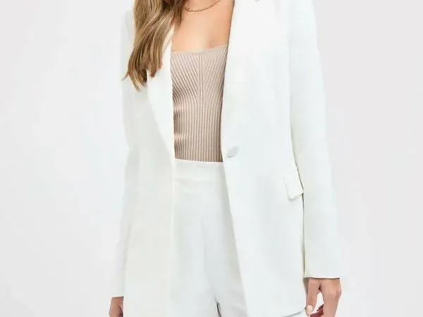 Blazer De Zara Blanco Para Fiesta