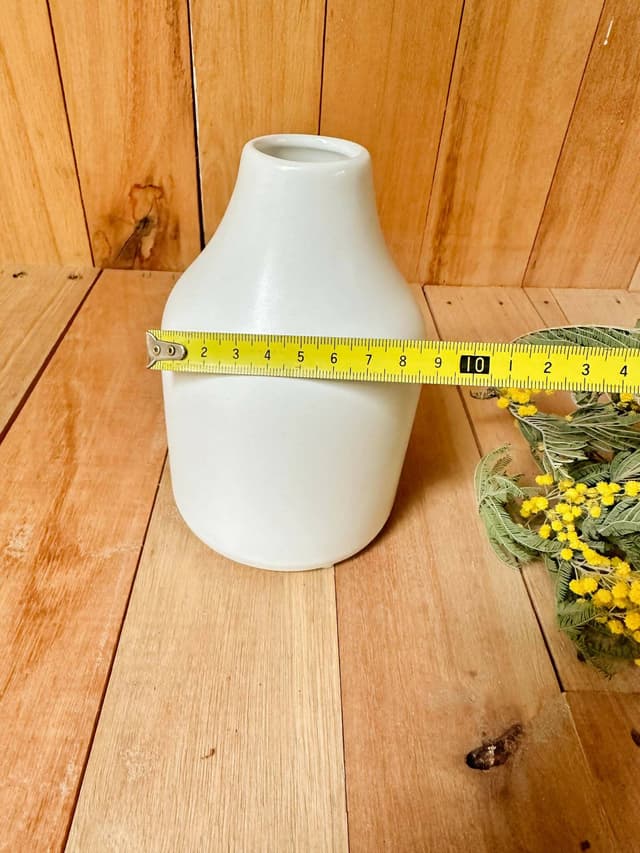 Jarro / Botella De Cerámica Blanco — foto 5
