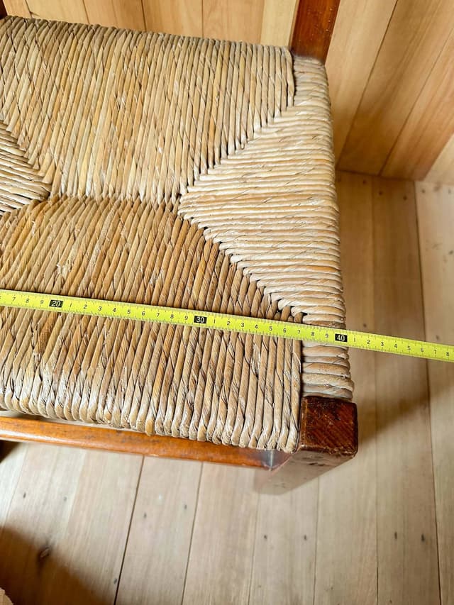 Silla Antigua Madera Mimbre - Para Decoración O Set De Filmación — foto 5