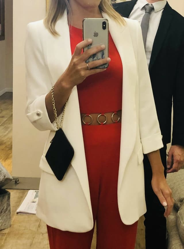Blazer De Zara Blanco Para Fiesta — foto 3