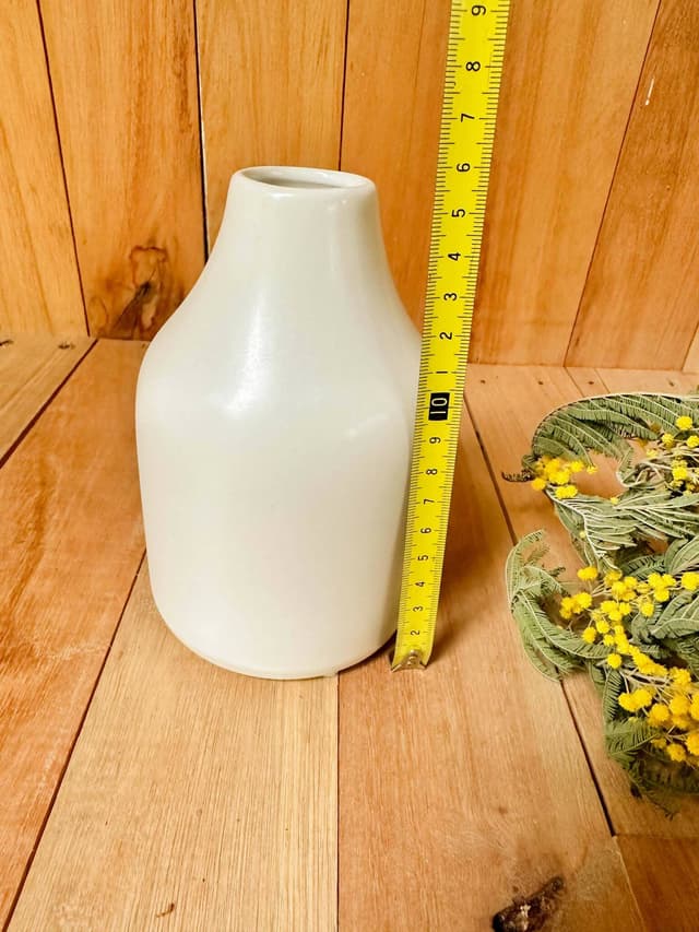 Jarro / Botella De Cerámica Blanco — foto 4