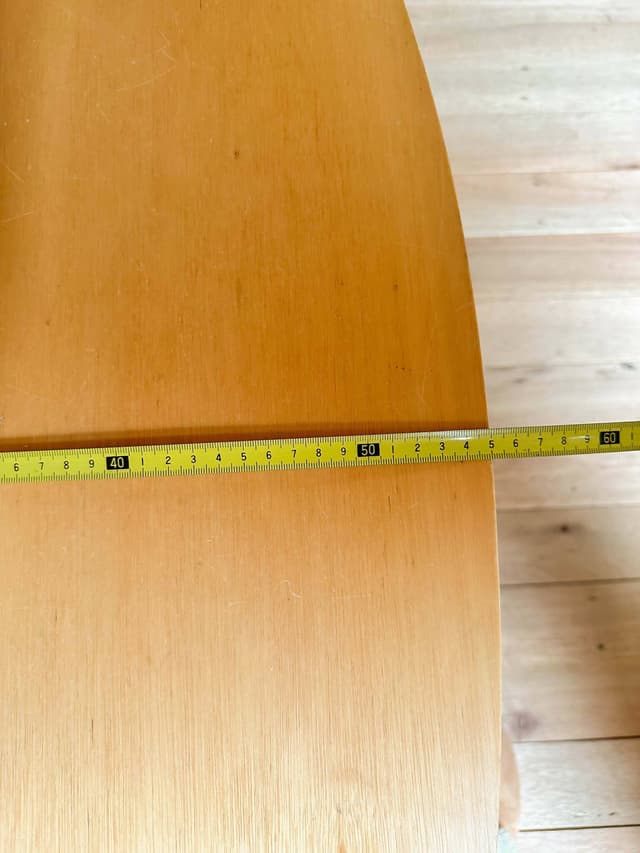 Mesa Ovalada De Madera Y Hierro Blanco — foto 6