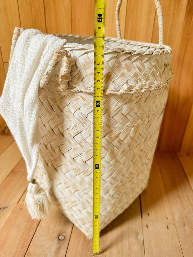 Canasto De Mimbre Blanco White-washed — foto 4