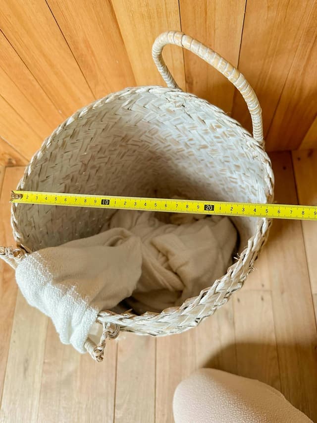 Canasto De Mimbre Blanco White-washed — foto 5